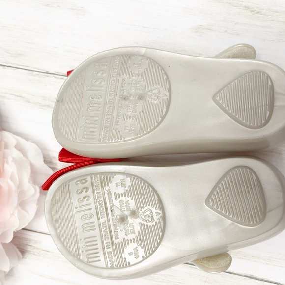 Mini Melissa Ultragirl Sweet Mary Jane Red Bow Strap Shoes Size 5 - Picture 4 of 8